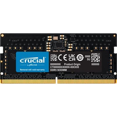 Crucial 8GB DDR5 SODIMM 4800MHz C40 1.1V Notebook Laptop Memory CT8G48C40S5