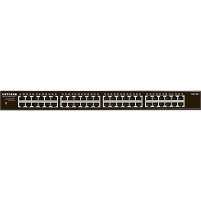 NETGEAR 48-Port Gigabit Ethernet Switch Rackmount Fanless for Silent Operation GS348-100AJS