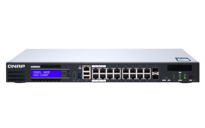 QNAP QNAP QGD-1600P-4G Hybrid PoE switch/NAS that enables NVR router AP controller etc QGD-1600P-4G