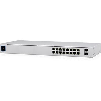 Ubiquiti 16-Port Managed Enterprise PoE Switch 2x SFP 8x PoE+ Ports 42W PoE Power Budget USW-16-POE