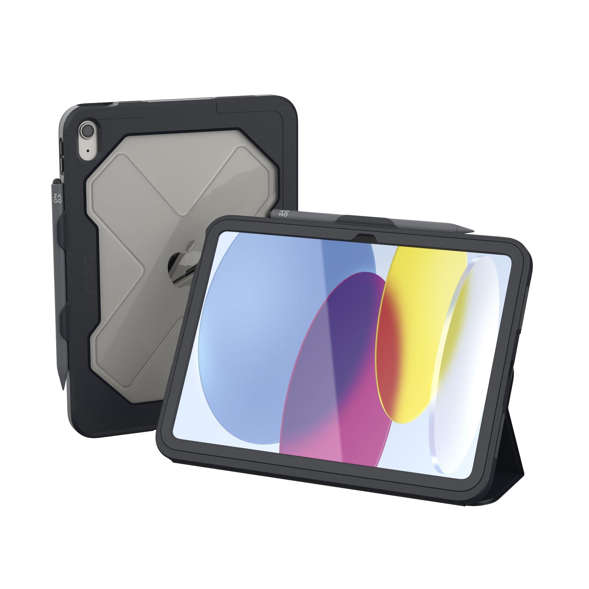 ZAGG ZAGG Rugged Messenger Case for iPad A16 (2025), iPad 10th Gen (10.9" 2022), Charcoal 103114855