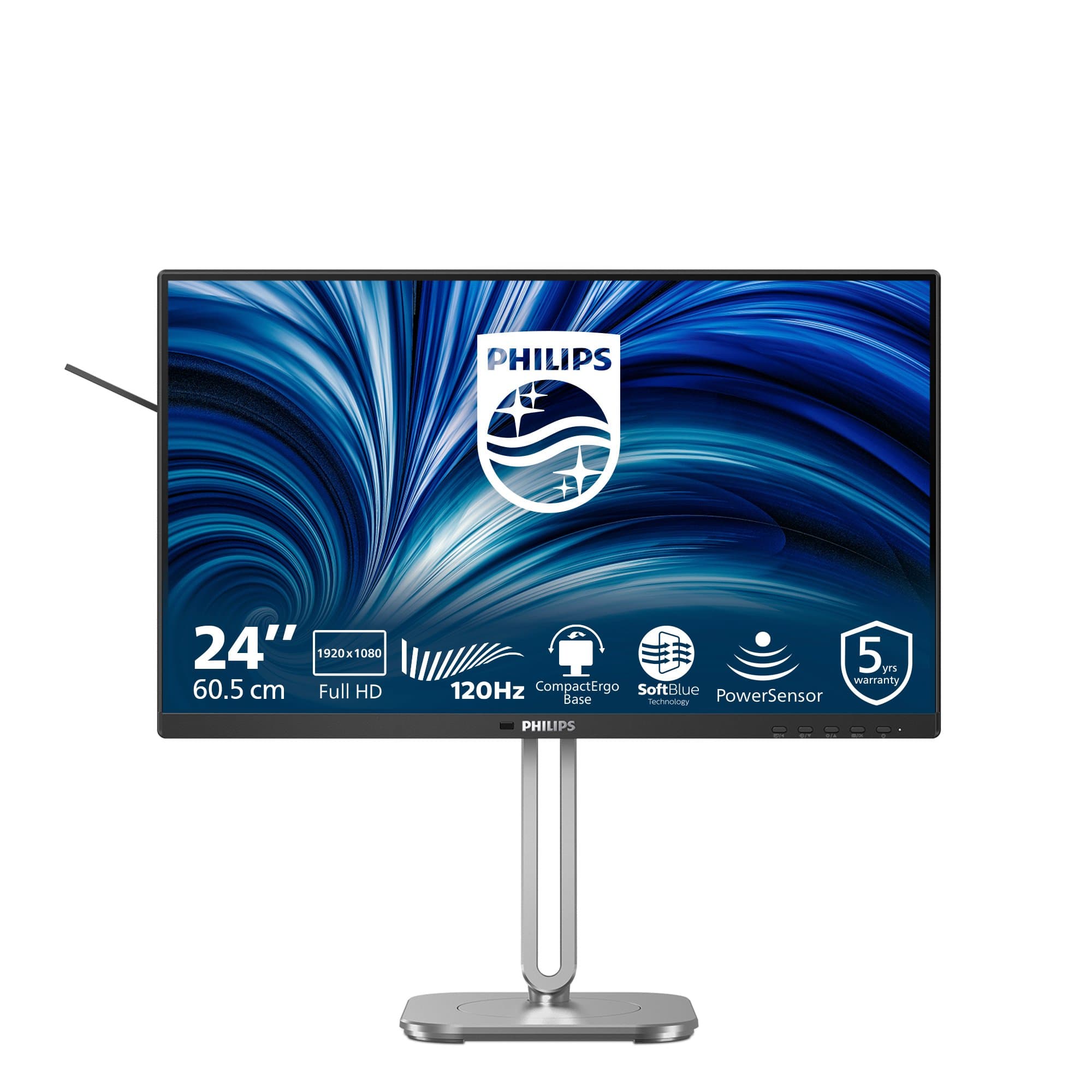 PHILIPS PHILIPS 24B2N4200/75 23.8" 16:9 1080P FHD IPS LED 120HZ,4MS,VGA,HDMI,DP,H/ADJ,SPKR,4YR 24B2N4200
