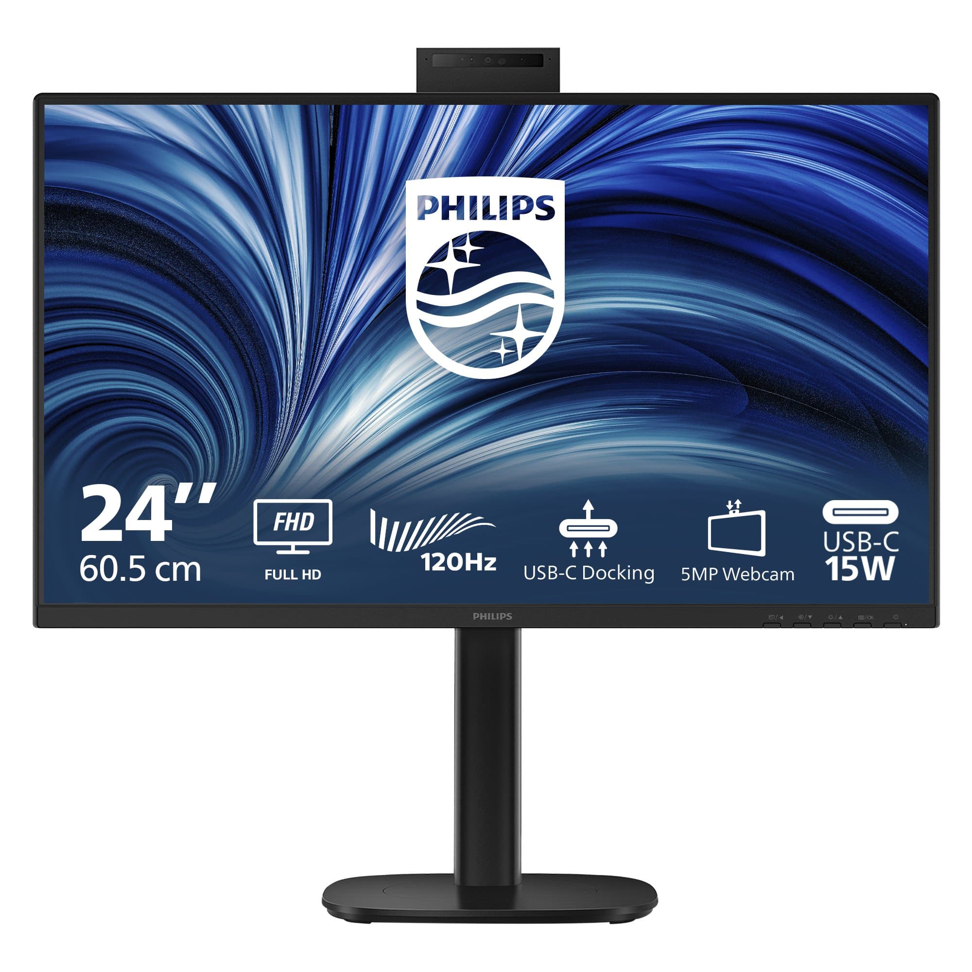 PHILIPS PHILIPS 24B2U3301H/75 24" 16:9 1080P FHD IPS LED 120HZ,4MS,DOCK,RJ45,CAM,H/ADJ,4YR 24B2U3301H