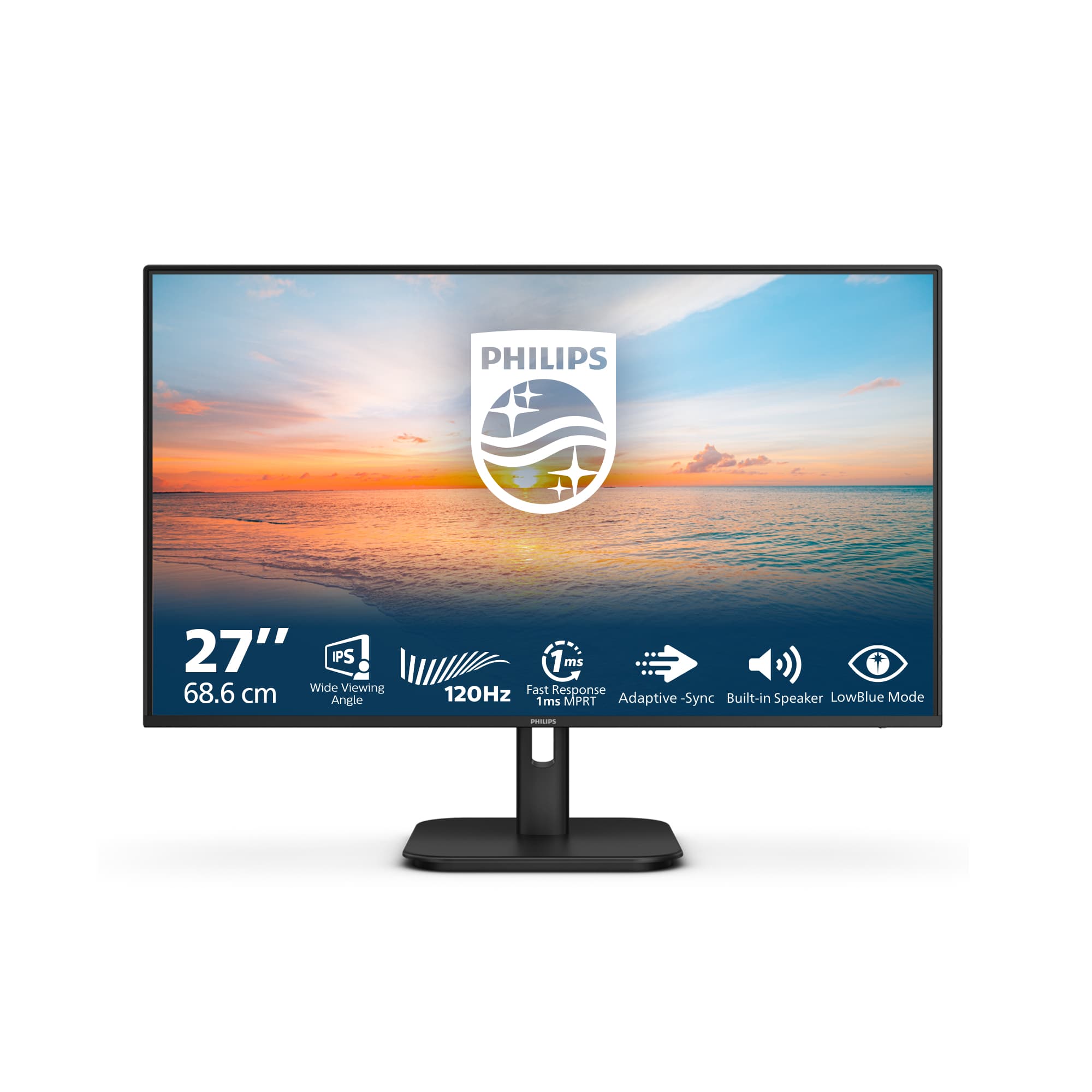 PHILIPS PHILIPS 27E1N1200A/75 27" 16:9 1080P FHD IPS LED,100HZ,MPRT 1MS,HDMI,DP,VGA,SPKR,4YR 27E1N1200A