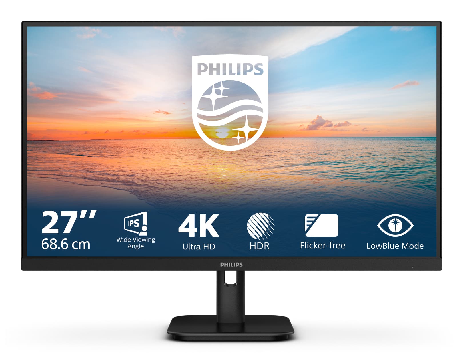 PHILIPS PHILIPS 27E1N1800A/75 27" 16:9 4K UHD IPS LED 60HZ,4MS,DP,HDMI,SPKR,4YR 27E1N1800A