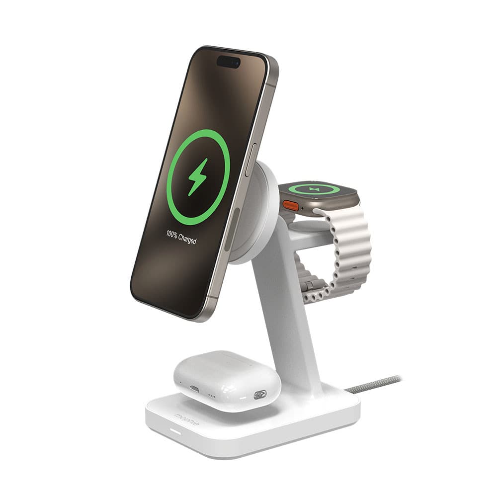 ZAGG ZAGG Mophie Snap+ Wireless 3-in-1 Charge Stand with Qi2, - White 401314106