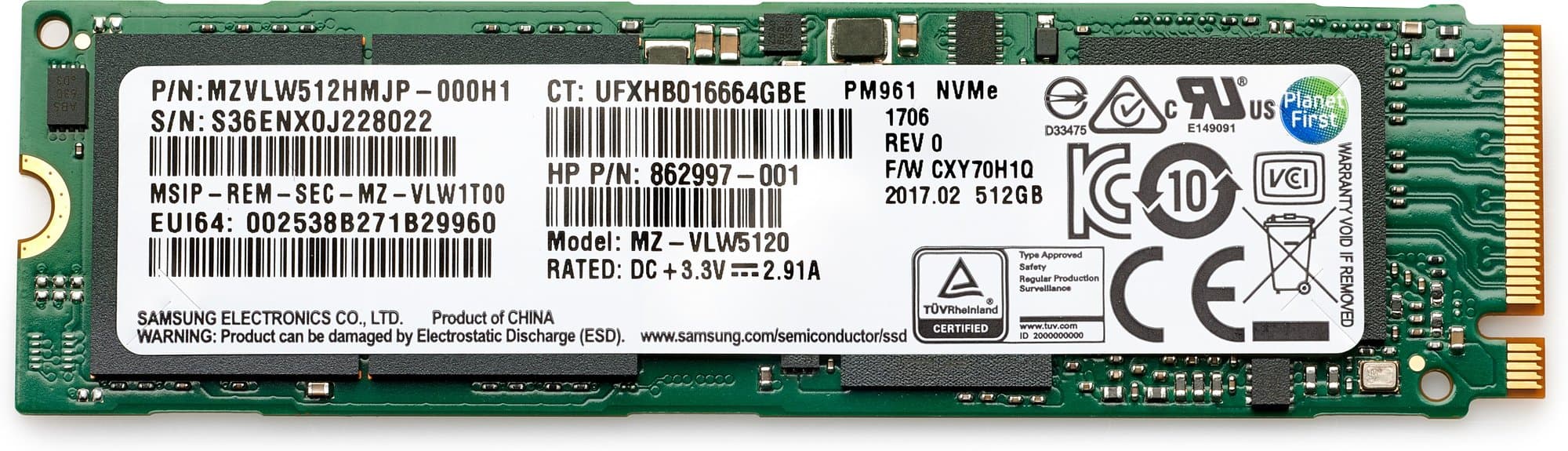 HP HP PCIe NVMe M.2 Gen 4 512GB TLC Solid State Drive 406L8AA