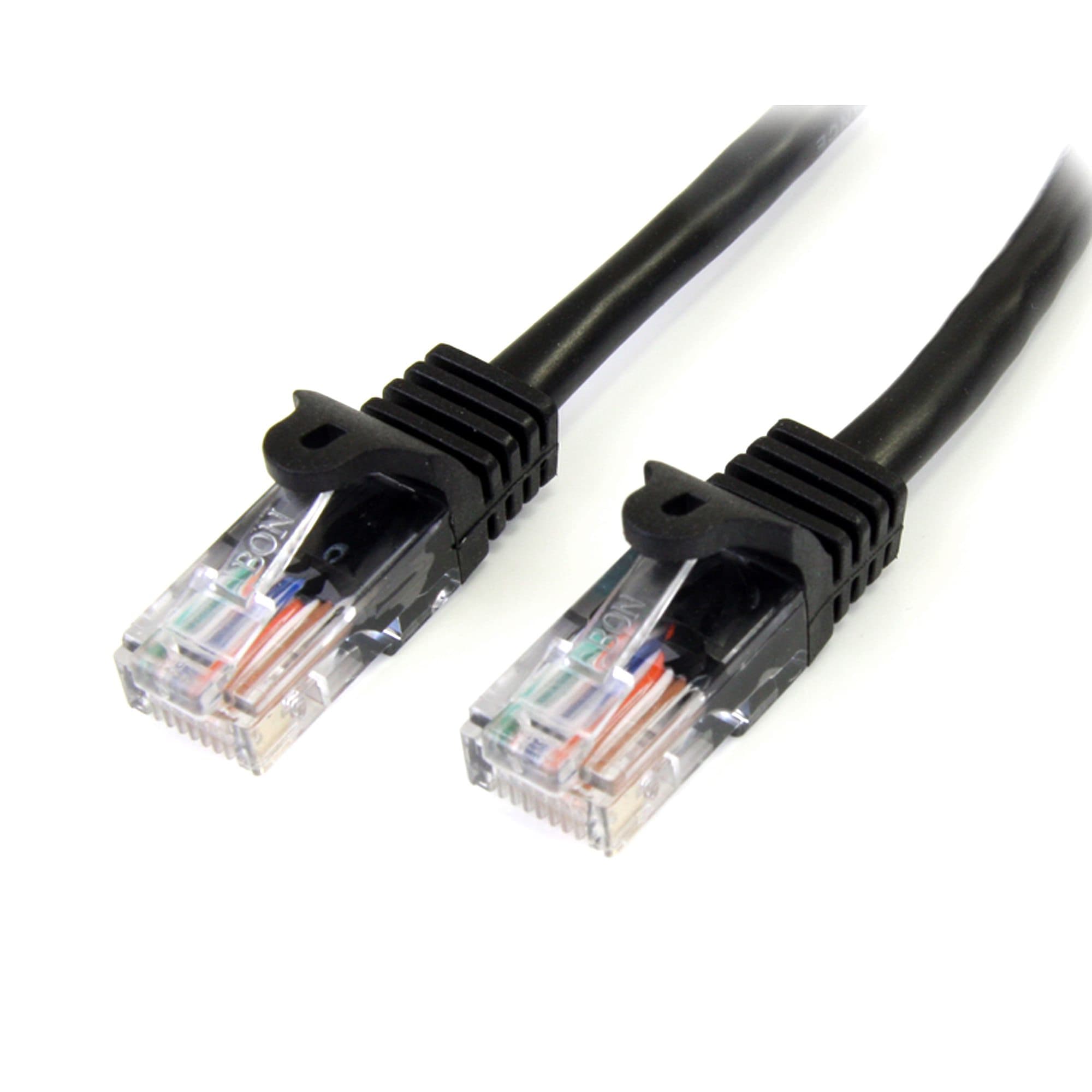 STARTECH STARTECH.COM 1M BLACK CAT5E / CAT 5 SNAGLESS PATCH CABLE 1 M LTW 45PAT1MBK