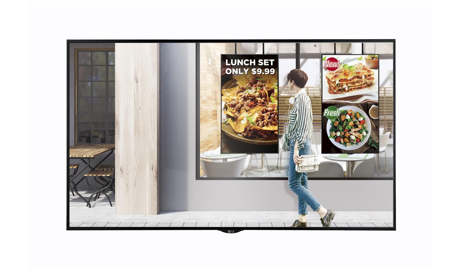 LG LG 49", FHD, 16:9, 2500NIT, DUAL ORIENTATION, FANLESS, WEBOS WINDOW FACING HIGHBRIGHT PANE 49XS2E