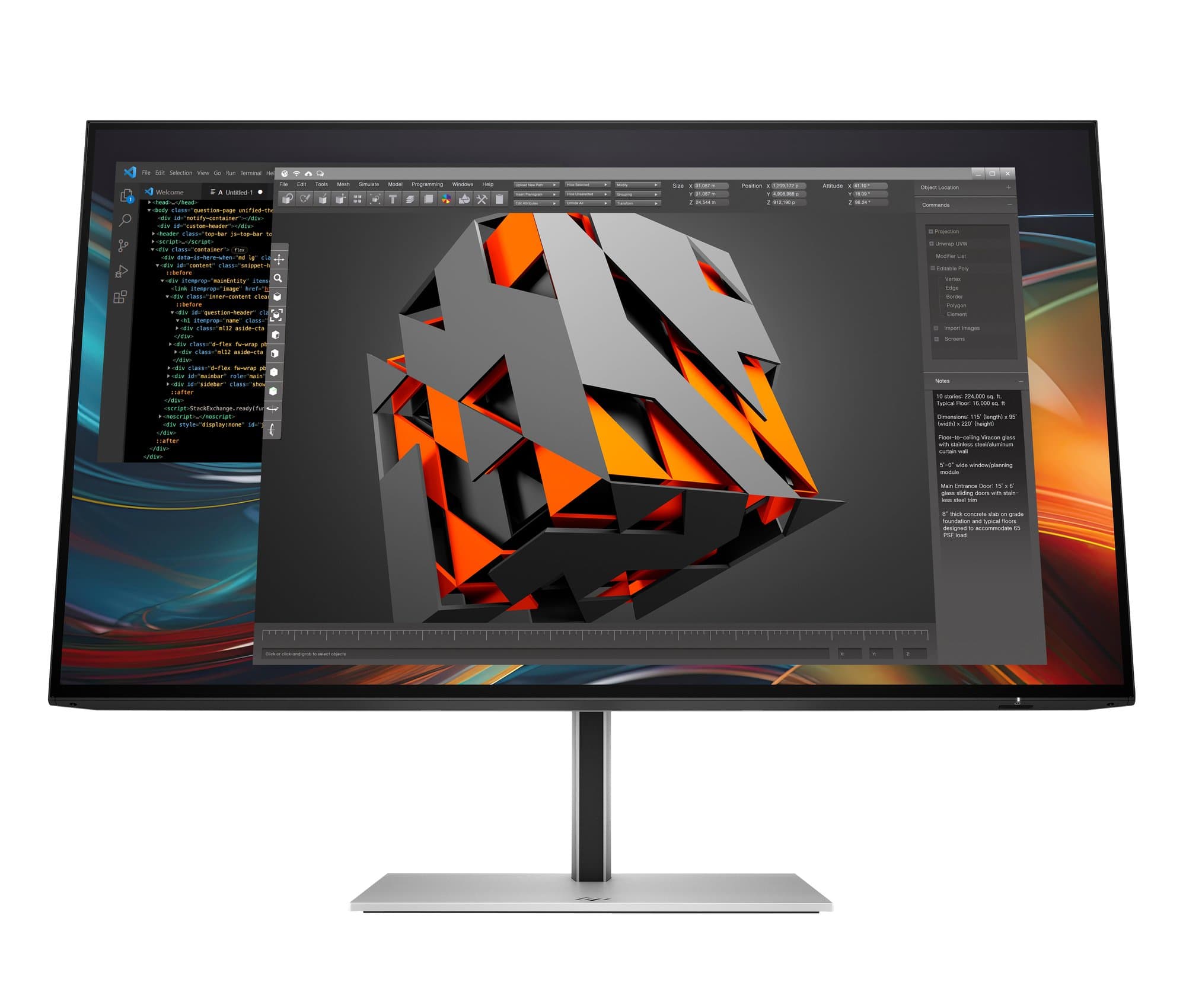 HP HP Series 7 Pro 724pf 23.8 inch FHD Monitor 8X530AA