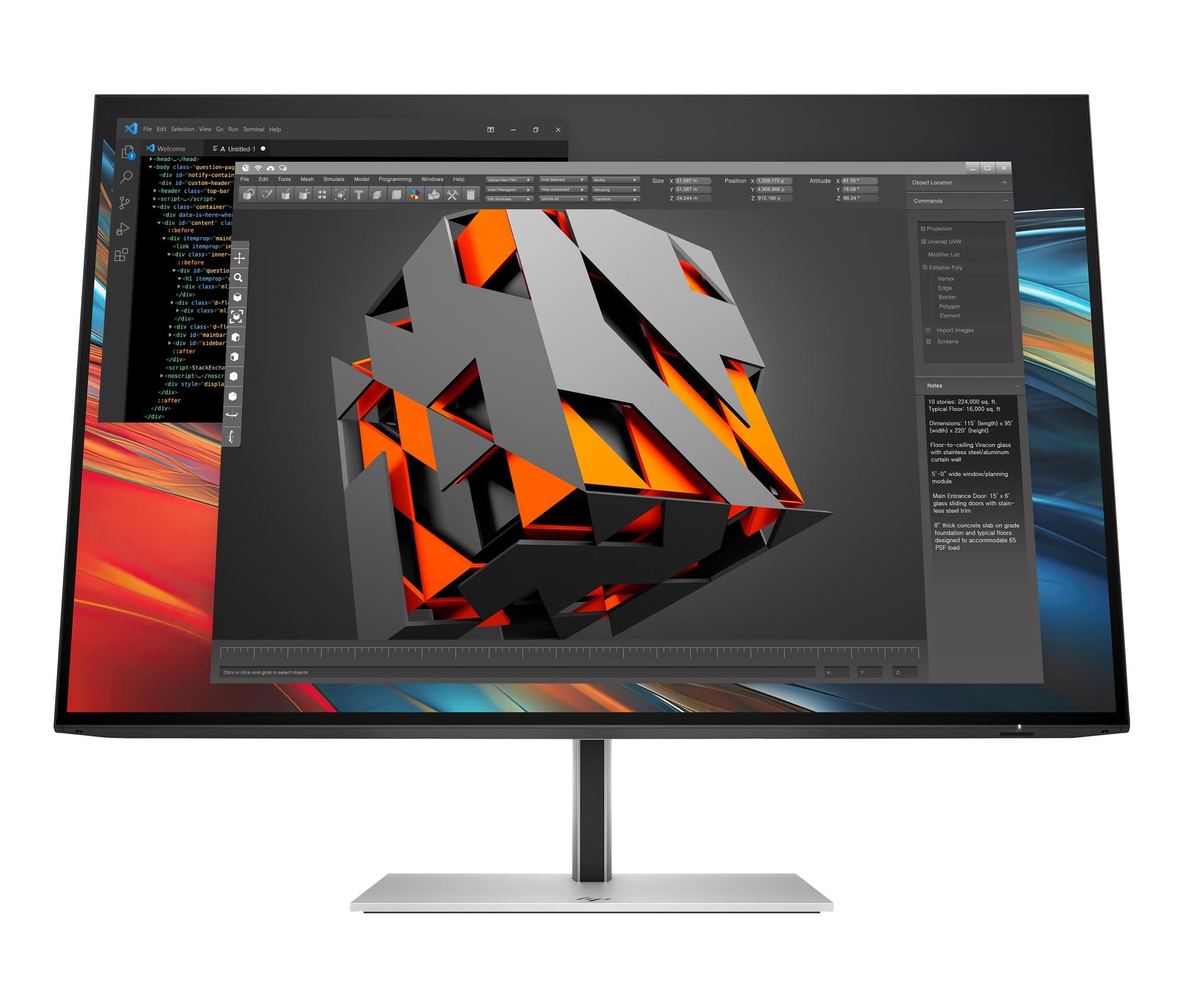 HP HP Series 7 Pro 724pn 24 inch WUXGA Monitor 8X534AA