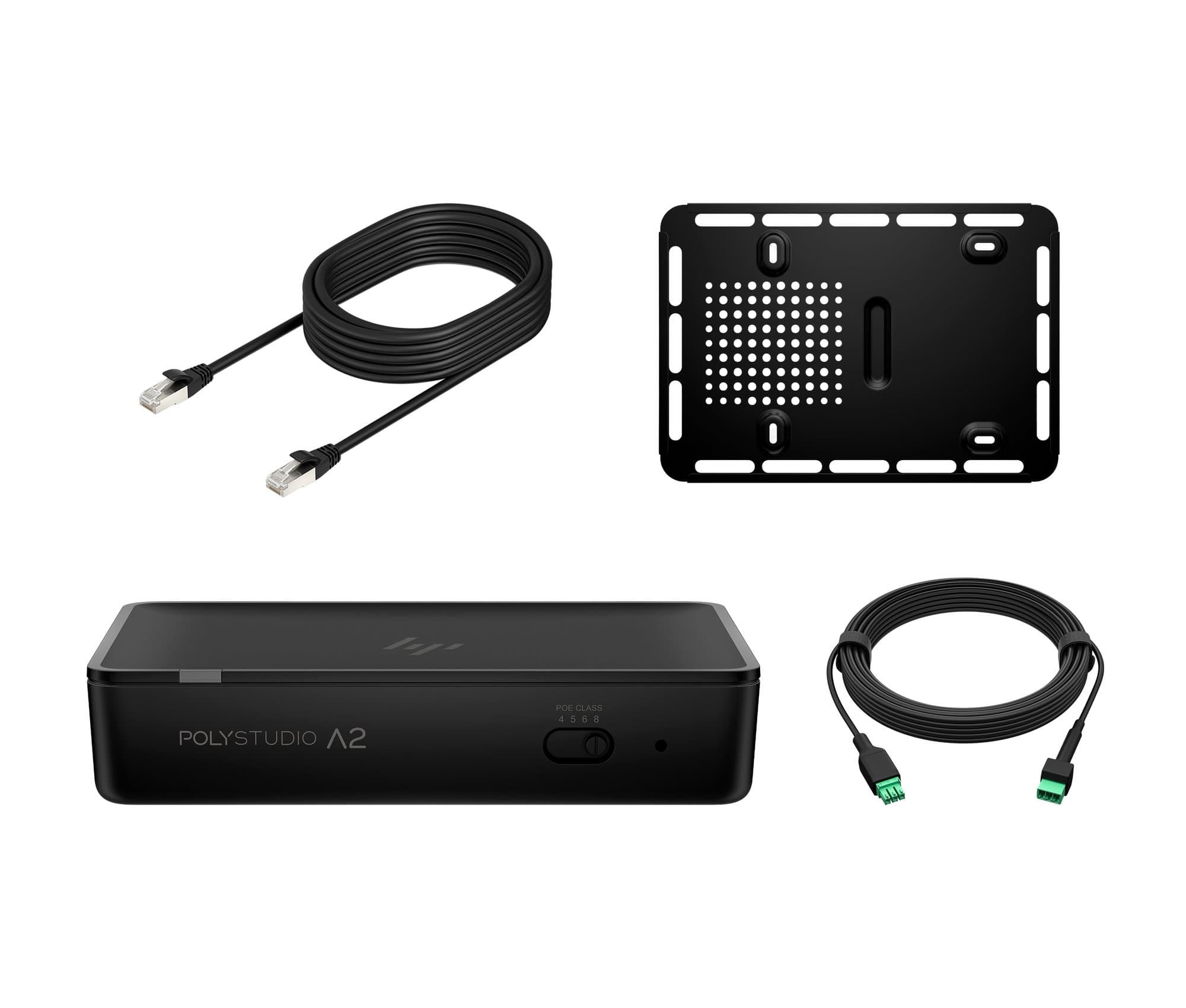HP HP Poly Studio A2 Audio Bridge w/ CAT6A and Mic Extension Cable and Mounting Plate B22X2AA