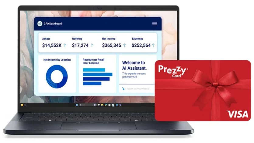 DELL COPILOT DEAL: DELL PRO14 PREM NB 14" FHD+ IR U5-238V 32 512 WL W11P 3Y PRO + $50 GIFTCARD BTO203_PA14250_NZ-GC50