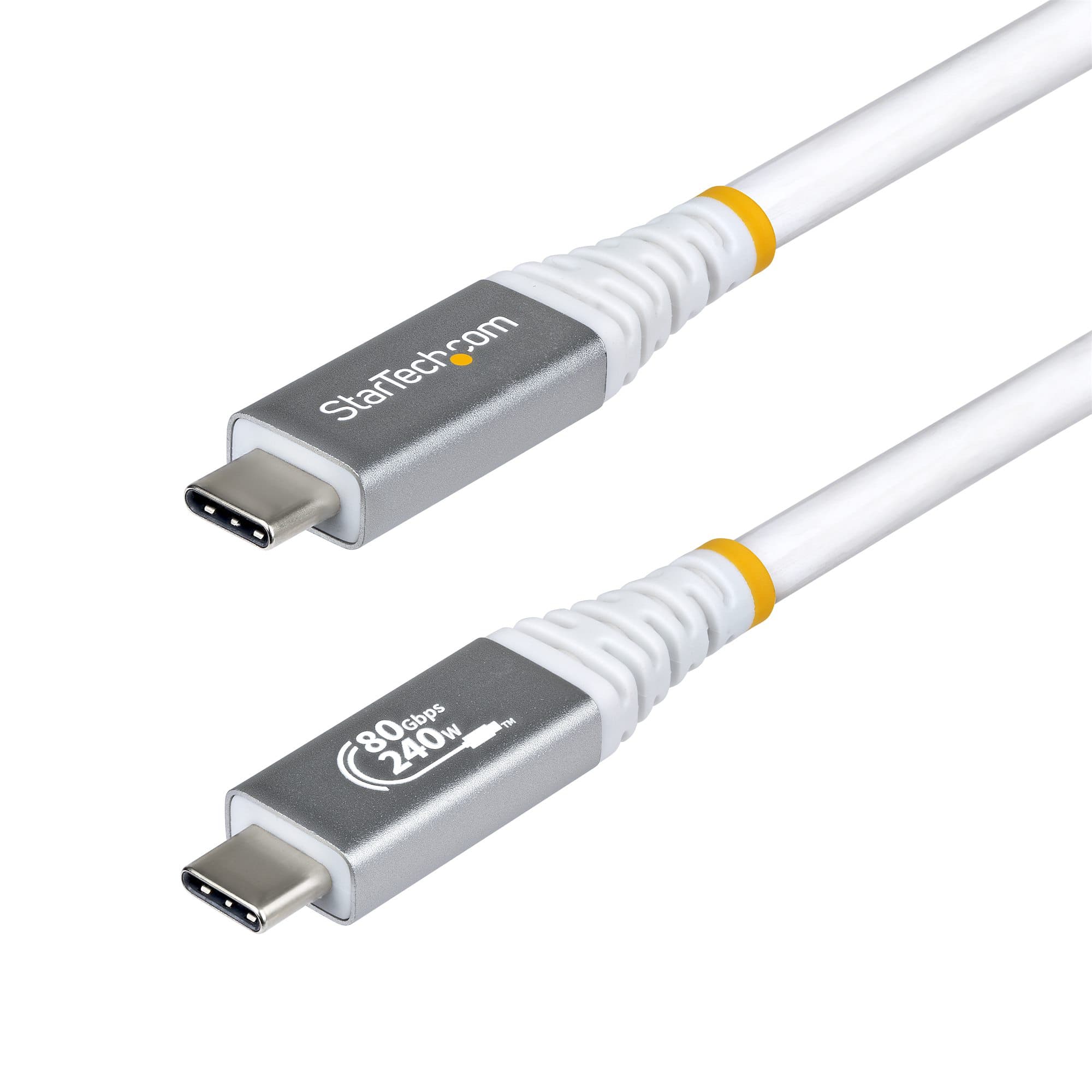 STARTECH STARTECH.COM 50CM (1.6FT) USB4 CABLE, USB-IF CERTIFIED, 80GBPS, WHITE, LTW CC50CM80GUSB4CABLEW