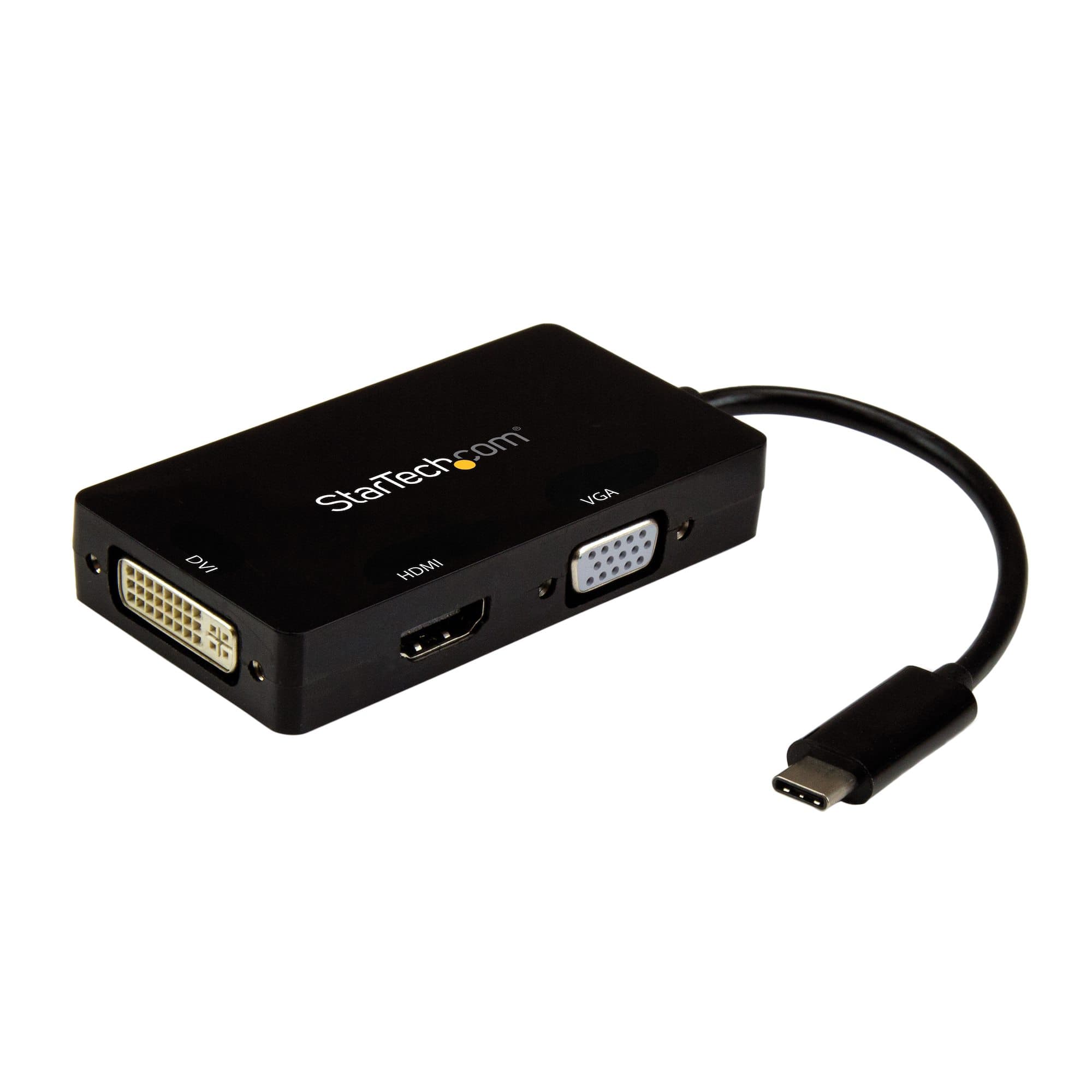 STARTECH STARTECH.COM USB C TO VGA, HDMI OR DVI ADAPTER - USB C MULTIPORT ADAPTER 3 YR CDPVGDVHDBP