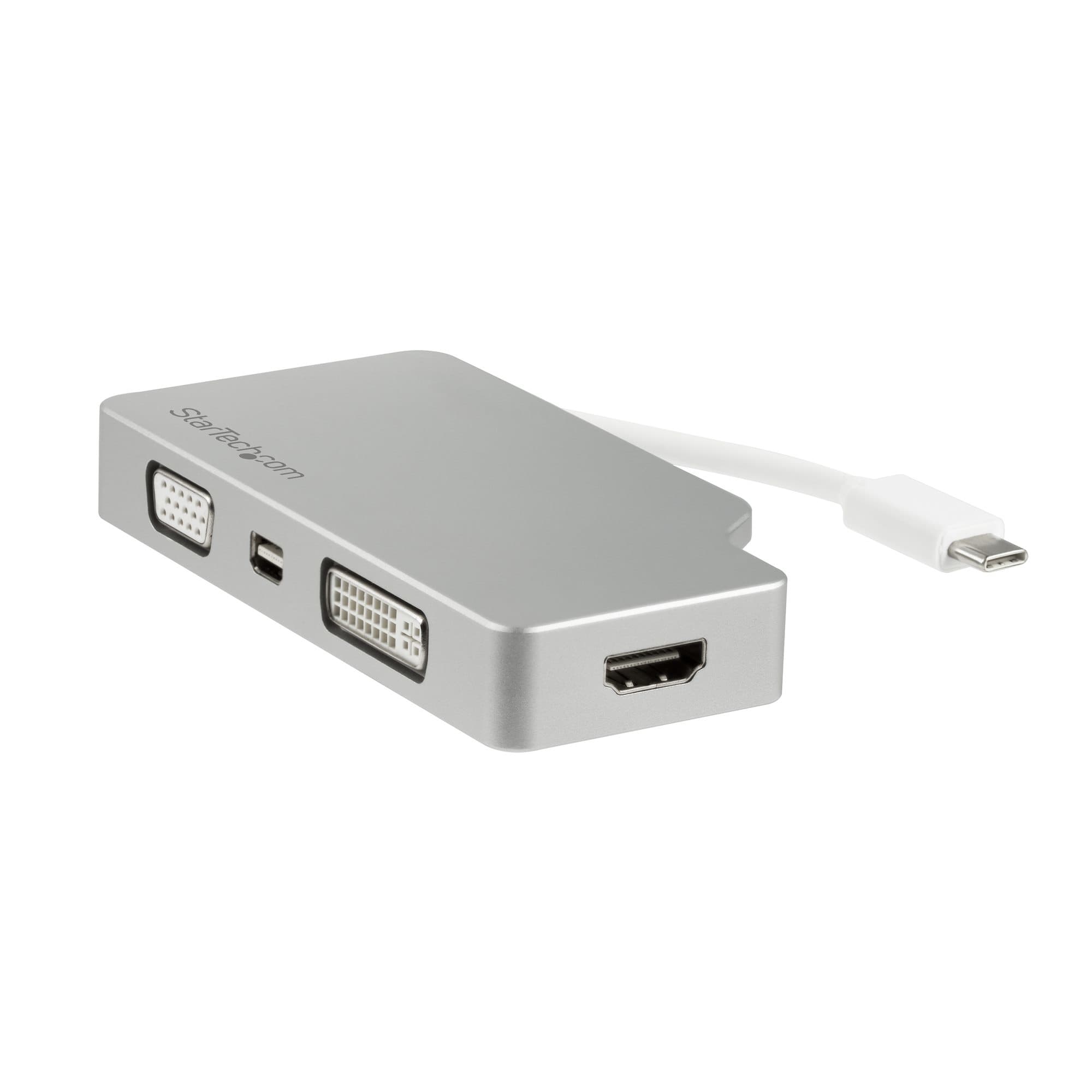 STARTECH STARTECH.COM USB C MULTIPORT VIDEO ADAPTER TO HDMI/VGA/MDP OR DVI - SILVER 3 YR CDPVGDVHDMDP