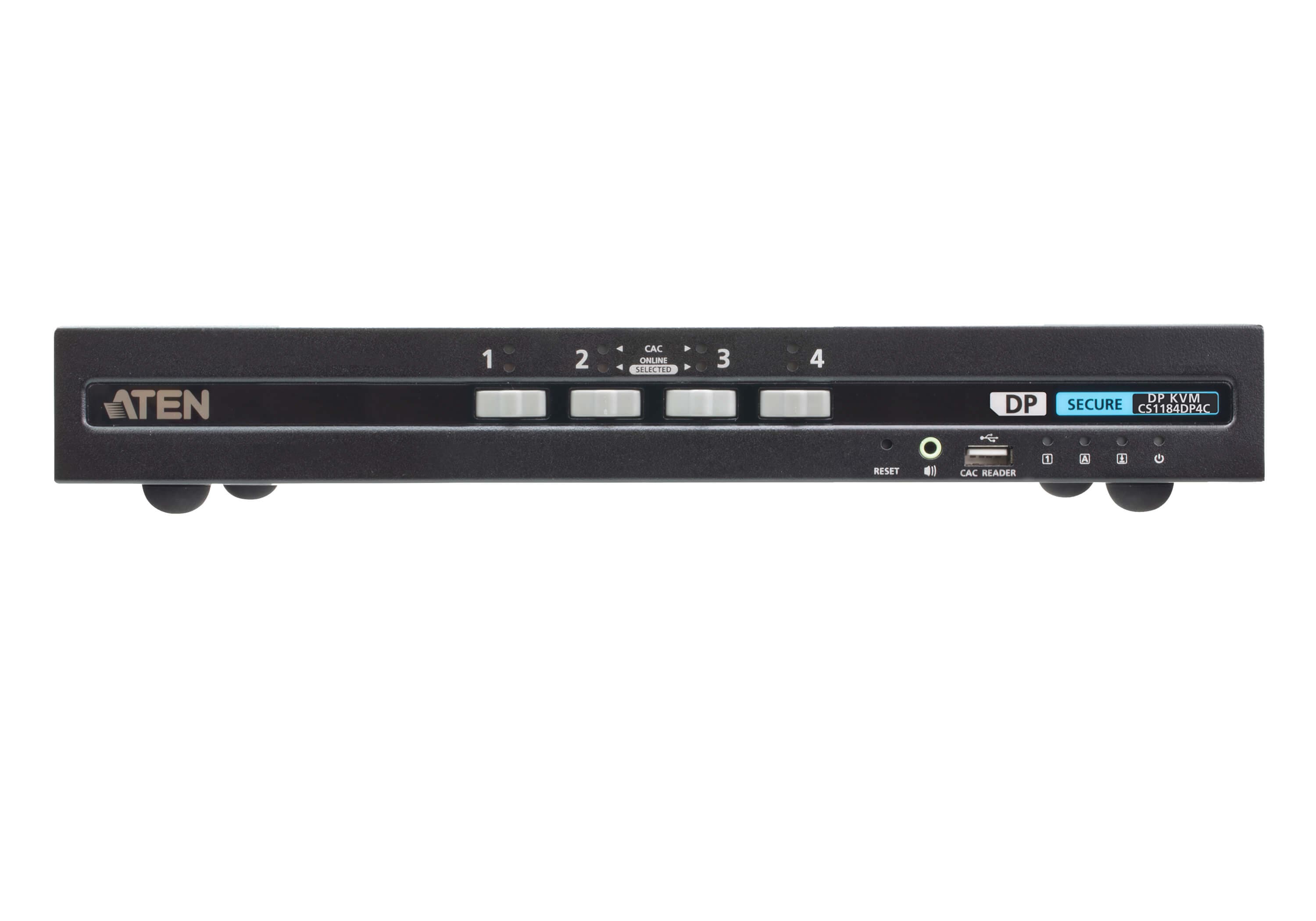 ATEN ATEN 4-PORT USB DISPLAYPORT SECURE KVM SWITCH WITH CAC (PSD PP V4.0 COMPLIANT) CS1184DP4C-AT-U