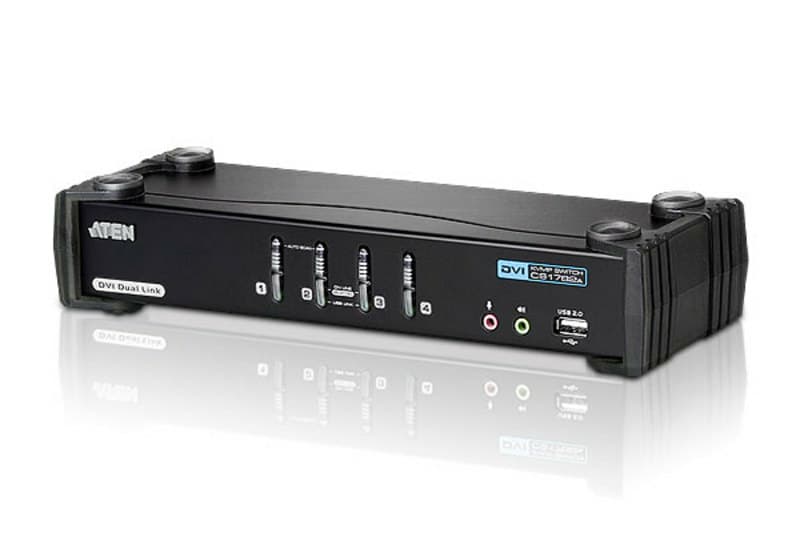 ATEN ATEN 4 PORT USB 2.0 DVI DUAL LINK KVMP SWITCH CS1784A-AT-U