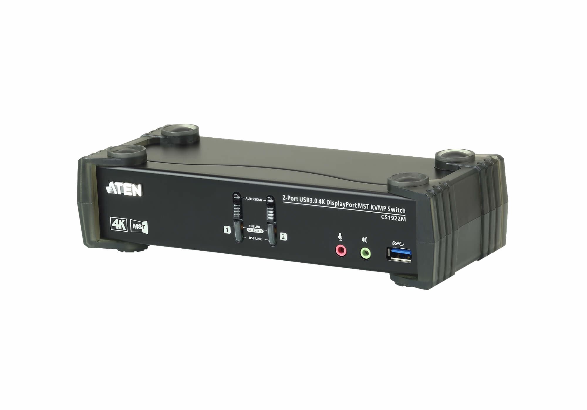 ATEN ATEN 2 PORT USB 3.0 4K DISPLAYPORT KVMP SWITCH WITH BUILD IN MST HUB CS1922M-AT-U