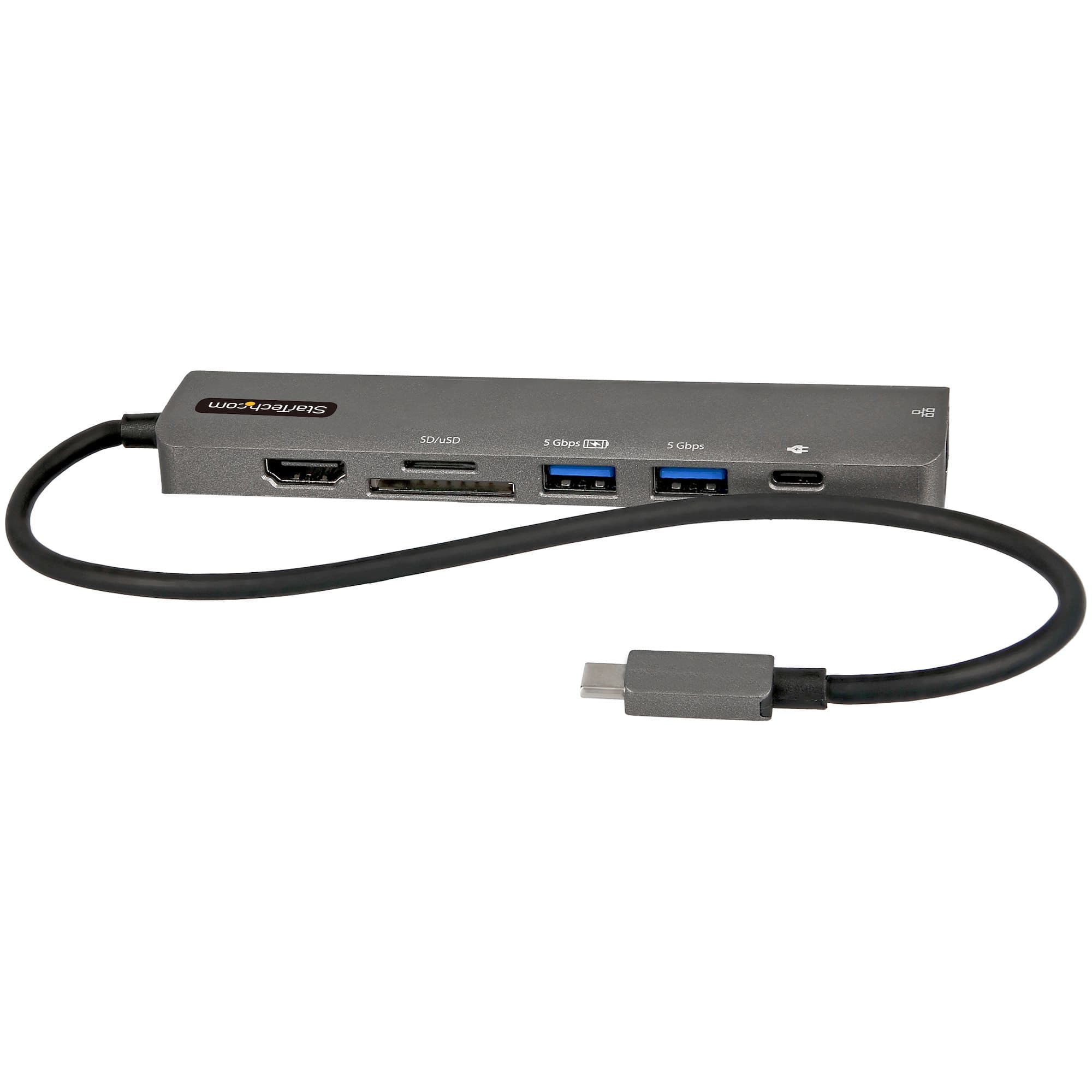 STARTECH STARTECH.COM USB C MULTIPORT ADAPTER - USB-C TO 4K 60HZ HDMI/PD/SD/USB/GBE 3 YR DKT30CHSDPD1