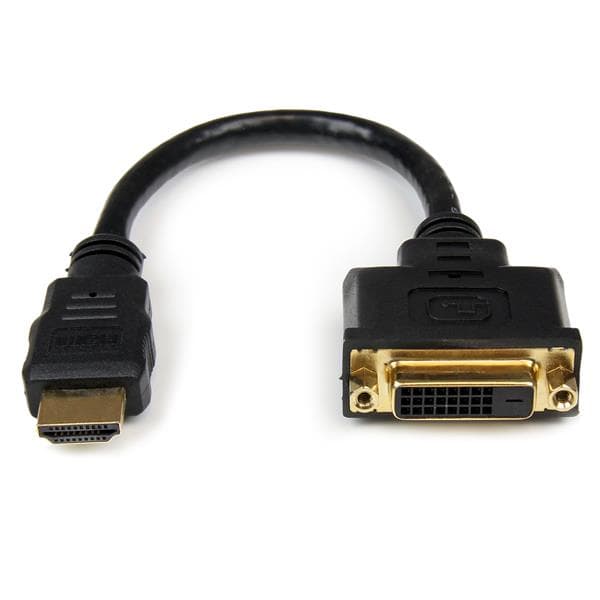 STARTECH STARTECH.COM 8" HDMI TO DVI-D VIDEO CABLE ADAPTER - HDMI MALE TO DVI FEMALE LTW HDDVIMF8IN