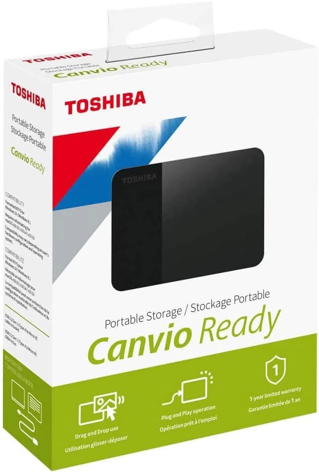 DYNABOOK DYNABOOK TOSHIBA CANVIO READY B3 USB 3.0 PORTABLE EXTERNAL HARD DRIVE 1TB (BLACK) 3YR HDTP310AK3AA