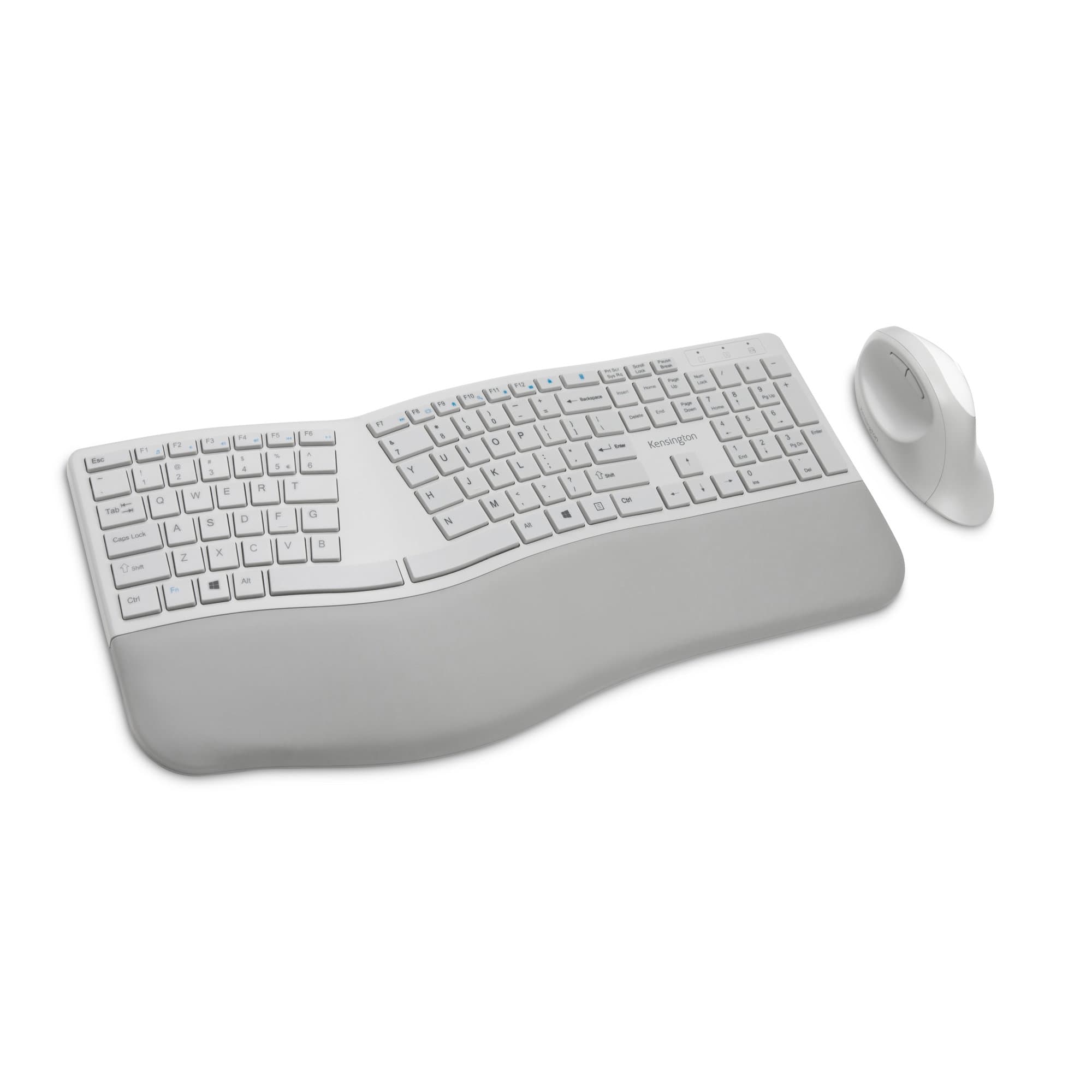 KENSINGTON KENSINGTON PRO FIT ERGO WIRELESS KEYBOARD AND MOUSE COMBO SET, SPILL-PROOF - GREY K75407US