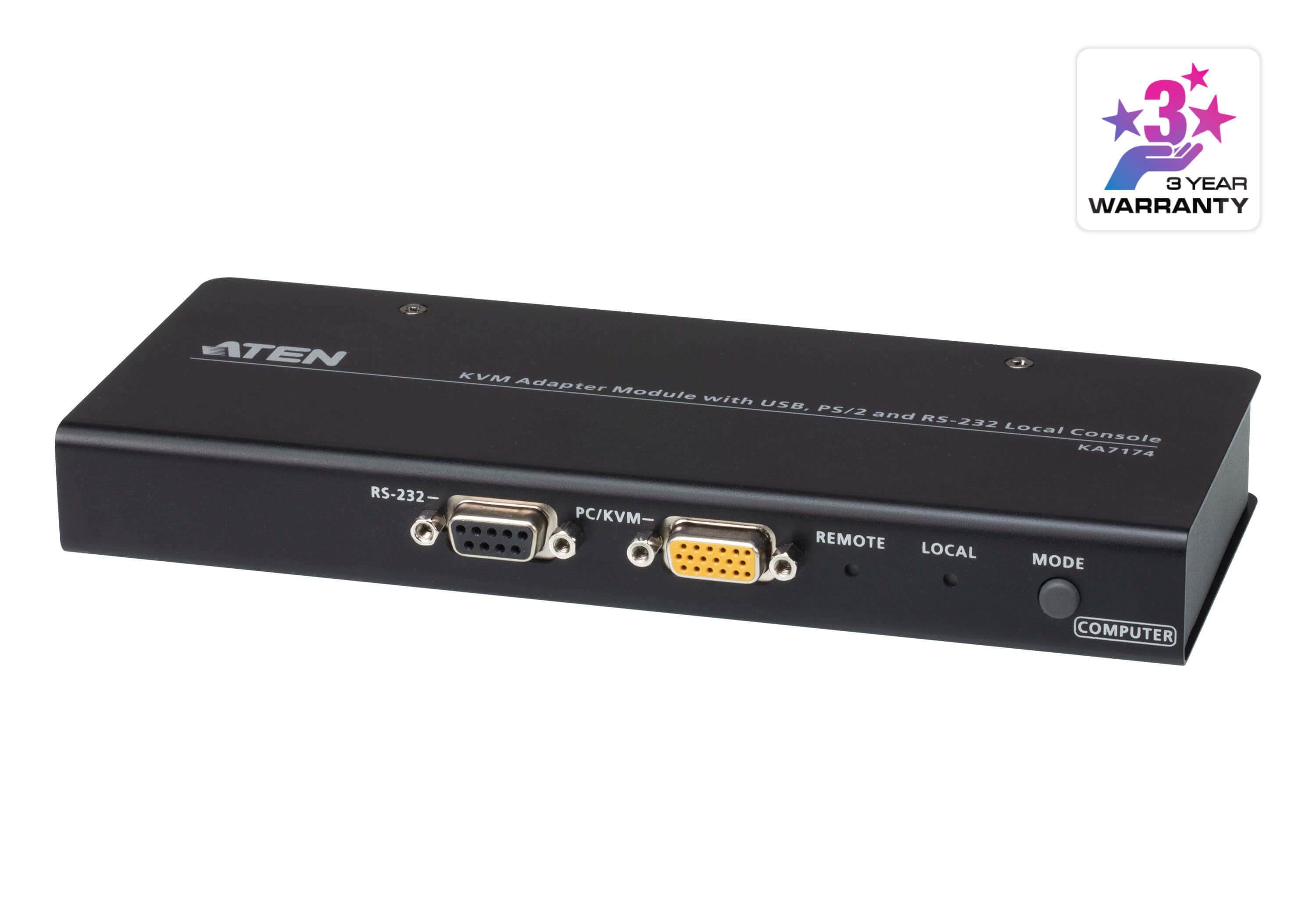 ATEN ATEN KVM ADAPTER MODULE WITH USB, PS/2, AND RS-232 LOCAL CONSOLE KA7174-AX-U