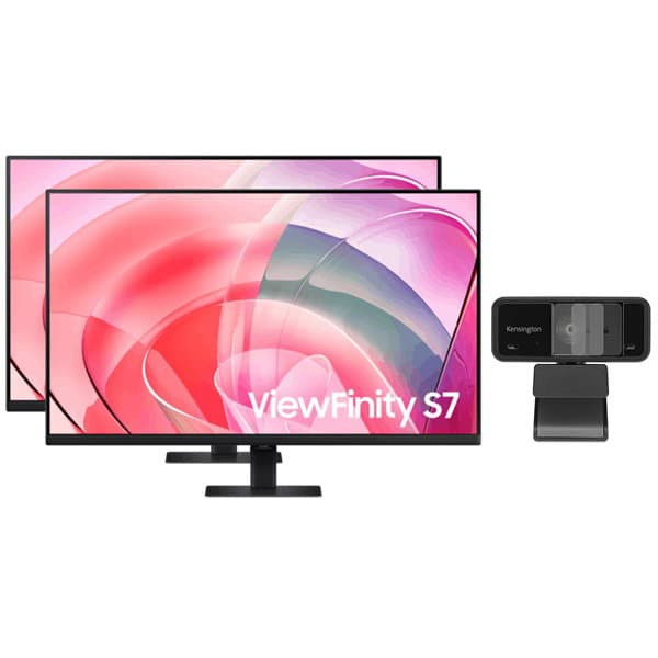 SAMSUNG 2x SAMSUNG S7 S70D 32" (16:9) UHD VA MONITOR, 60HZ + BONUS FHD WEB CAM LS32D700EAEXXY-CAMERA