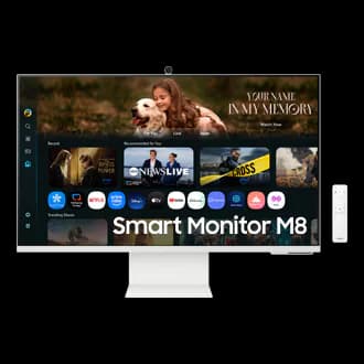SAMSUNG SAMSUNG 32" 16:9 M80F SMART MONITOR, UHD, CAM, USB-C 65W, AI, PLAY HUB WIFI/BT WHITE, 3YR LS32FM803UEXXY