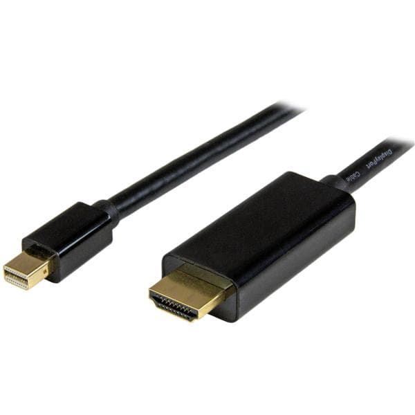 STARTECH STARTECH.COM 2M 6FT MINI DISPLAYPORT TO HDMI CABLE - 4K MDP TO HDMI ADAPTER 3 YR MDP2HDMM2MB