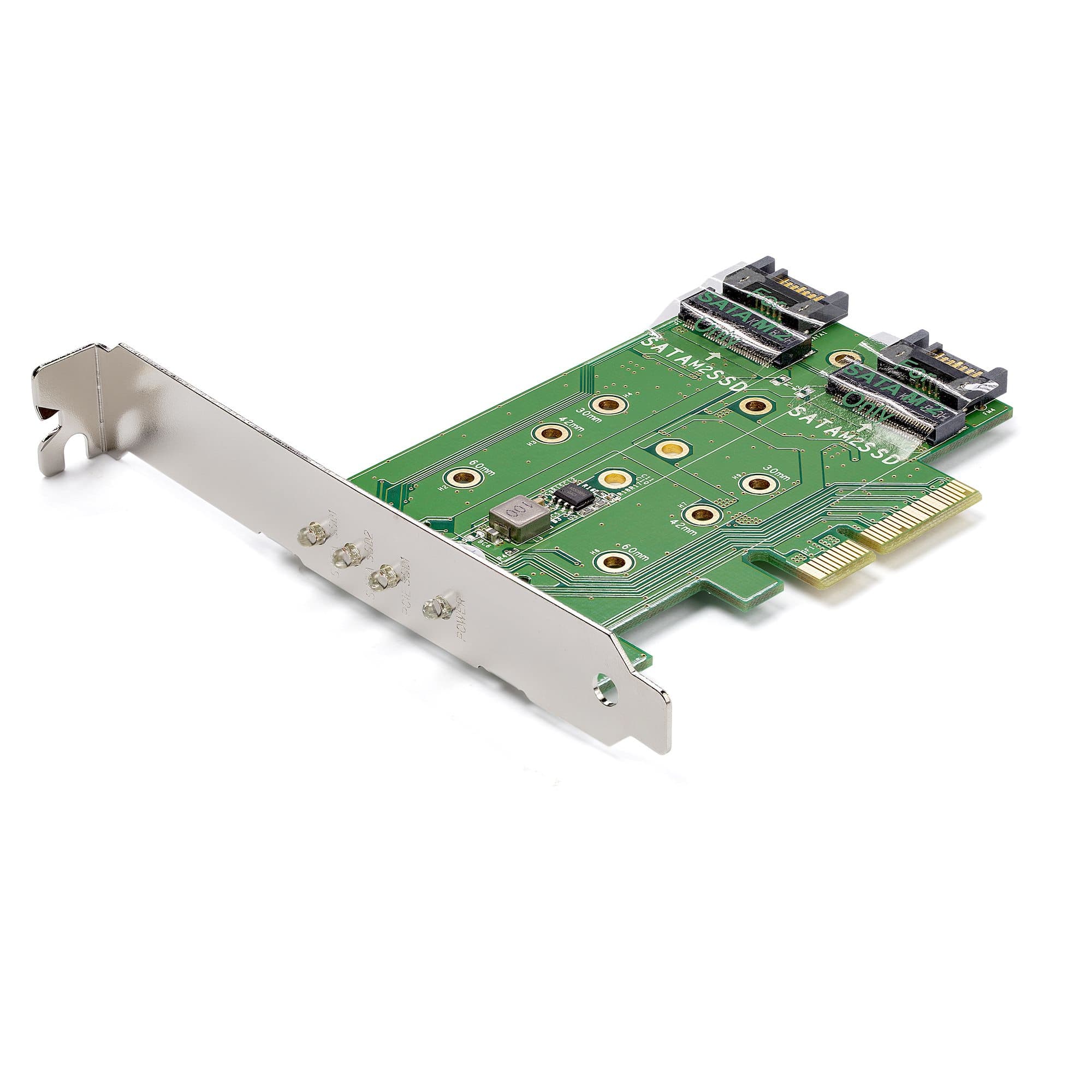 STARTECH STARTECH.COM 3PT M.2 SSD ADAPTER CARD - 1X PCIE (NVME) 2X SATA M.2 PCIE 3.0 2 YR PEXM2SAT32N1