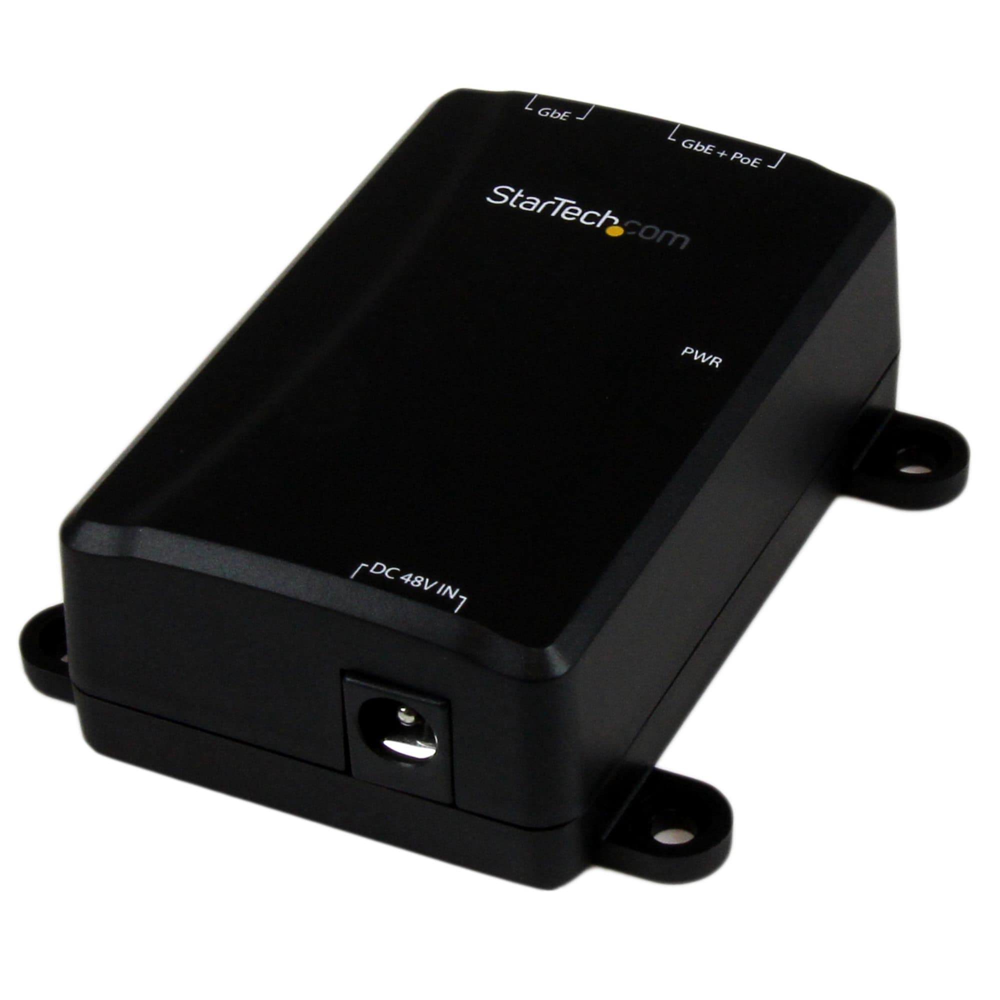 STARTECH STARTECH.COM 1 PORT GIGABIT MIDSPAN - POE+ INJECTOR - 802.3AT AND 802.3AF 2 YR POEINJ1GW