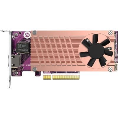 QNAP QNAP QM2 series, 2 x PCIe 2280 M.2 SSD slots, PCIe Gen3 x 8 , 1 x AQC113C 10GbE NBASE-T po QM2-2P10G1TB
