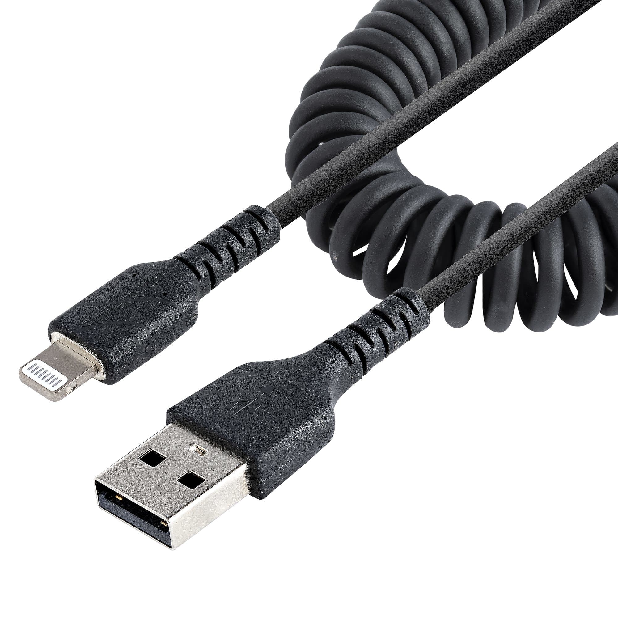 STARTECH STARTECH.COM 50CM USB TO LIGHTNING CABLE, MFI CERTIFIED COILED CABLE, 2 YR RUSB2ALT50CMBC