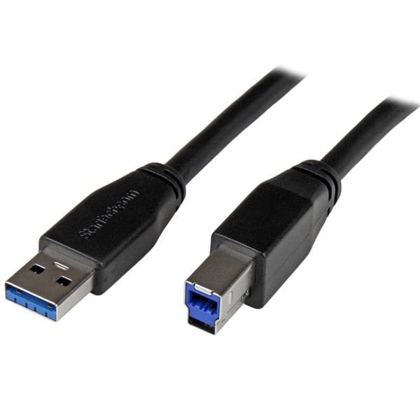 STARTECH STARTECH.COM 15FT ACTIVE USB 3.0 USB-A TO USB-B CABLE - M/M - USB 3.1 GEN 1 2 YR USB3SAB5M