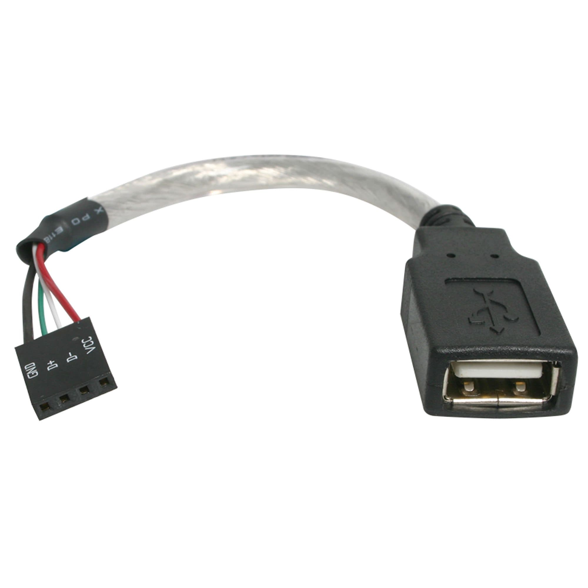 STARTECH STARTECH.COM 6IN USB 2.0 A TO USB 4 PIN TO MOTHERBOARD HEADER ADAPTER F/F LTW USBMBADAPT