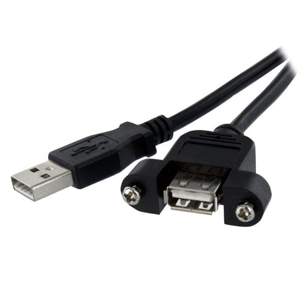 STARTECH STARTECH.COM 1 FT PANEL MOUNT USB CABLE A TO A - F/M - USB EXTENSION CABLE LTW USBPNLAFAM1
