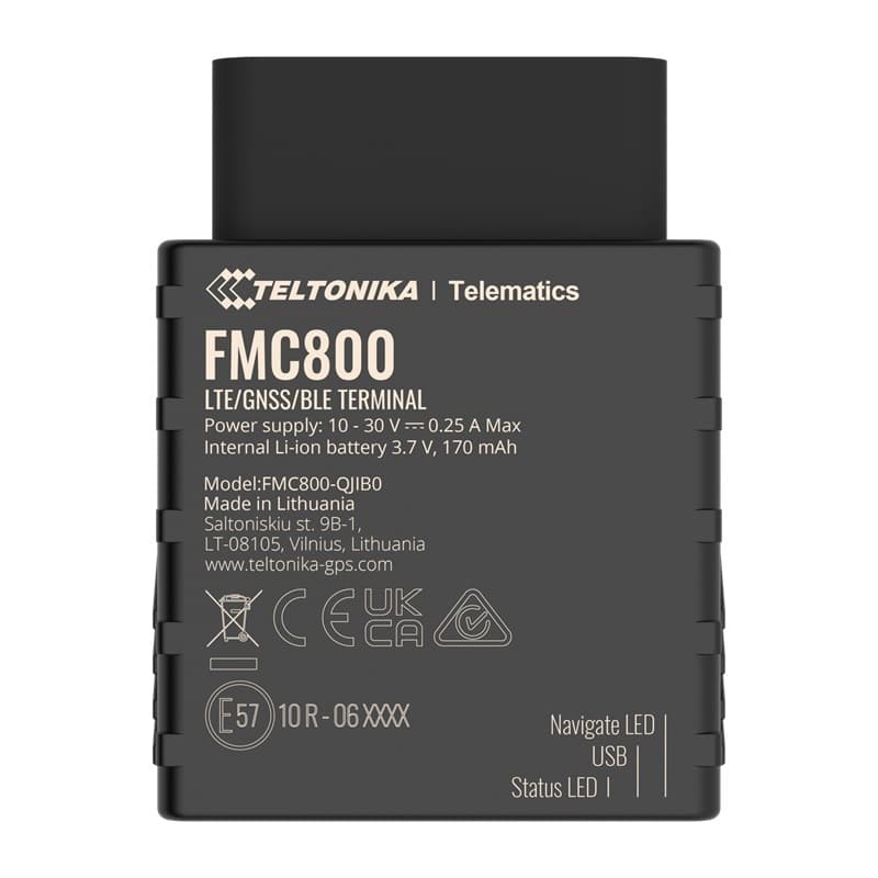Teltonika Telematics Teltonika FMC800 OBDII Plug and Play 4G LTE CAT1 Tracker FMC800