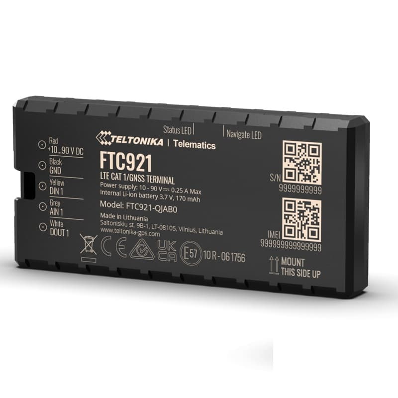 Teltonika Telematics Teltonika FTC921 High voltage 4G LTE Cat 1 vehicle GPS tracker with enhanced GNSS accuracy FTC921