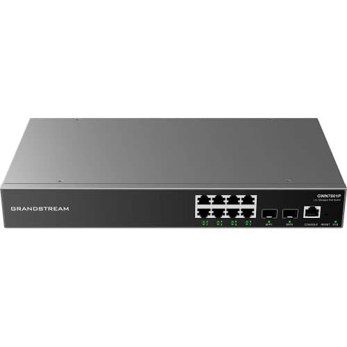 Grandstream Networks Grandstream GWN7801P 8 Port Gigabit 150 Watt PoE+ Managed Switch with 2 x SFP GWN7801P
