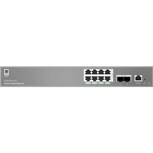 Grandstream Networks Grandstream GWN7801P Pro Enterprise Layer 2+ Managed 8 Port 120 Watt PoE+ Switch with 2 x SFP GWN7801P-PRO
