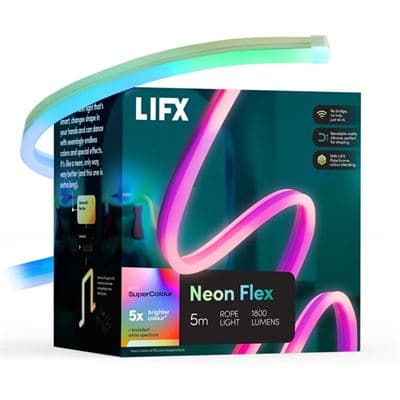 LIFX LIFX Neon SuperColour Flex 5M Indoor Flexible Linear Ultra-Bright LED Light LFXNEON16AU