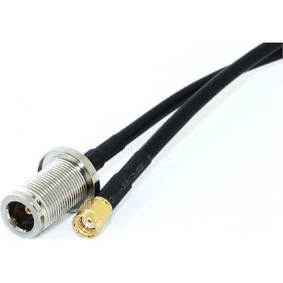 Go Wireless NZ N-Female Bulkhead to RP-SMA Male 30cm Pigtail P-65