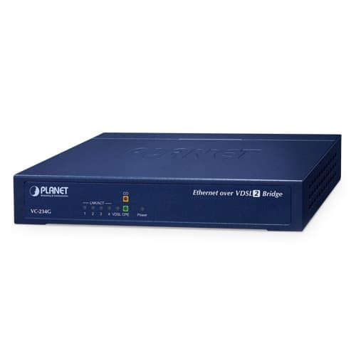 Planet Planet VC-234G 4-Port 10/100/1000T Ethernet to VDSL2 Bridge - 30a profile w/ G.vectoring, RJ11 AA045