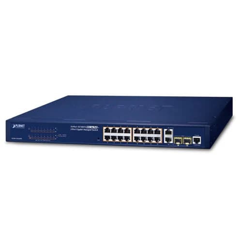 Planet Planet FGSW-1816HPS, 16-Port 10/100TX 802.3at High Power POE +  2-Port Gigabit TP/SFP Combo Managed Ethernet Switch (220W) NS016
