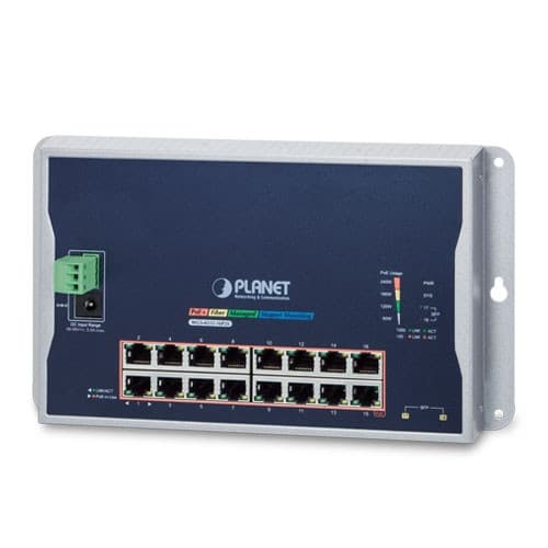Planet Planet WGS-4215-16P2S Industrial 16-Port 10/100/1000T 802.3at PoE + 2-Port 100/1000X SFP Wall-mounted Managed Switch NS033