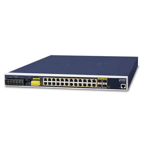 Planet Planet Industrial IGS-6325-24P4S L3 24-Port 10/100/1000T 802.3at PoE + 4-Port Shared 100/1000X SFP Managed Ethernet Switch (-40~75 degrees C) NS055