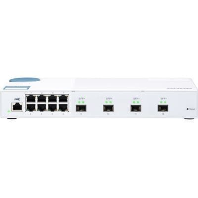 QNAP QNAP QSW-M408S, 8 port 1Gbps,  4 port 10GbE SFP+, web management switch QSW-M408S