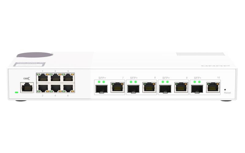 QNAP QNAP QSW-M2106-4C, 6 port 2.5Gbps, 4 port 10Gbps SFP+/ NBASE-T Combo, web managed switch NS091